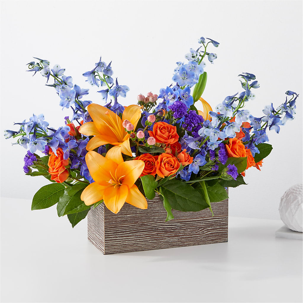 Radiant Citrus Box Bouquet – ANGELOS FLOWERS & GIFTS INC, Mississauga ON