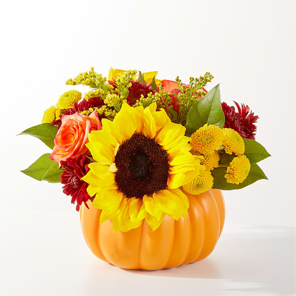 Golden Gourd Pumpkin Bouquet – ANGELOS FLOWERS & GIFTS INC, Mississauga ON