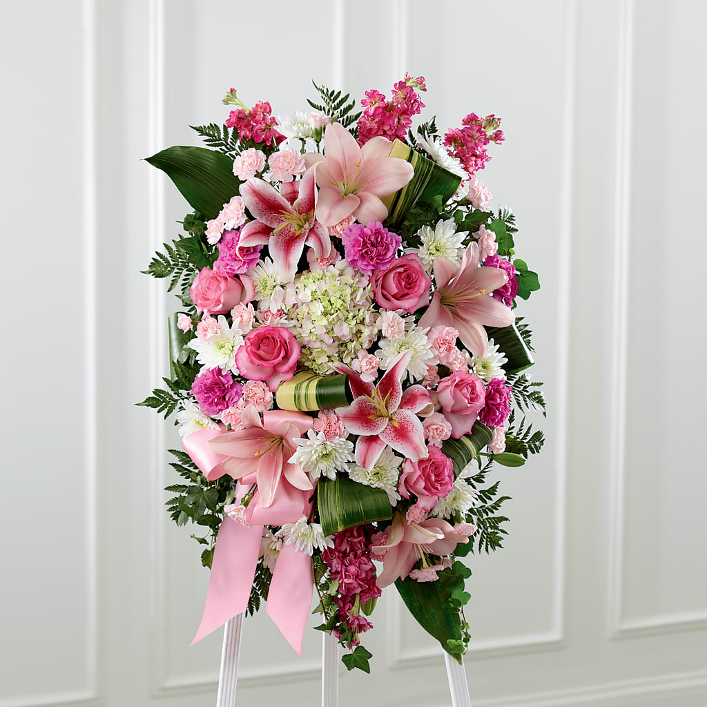 Comforting Standing Spray – ANGELOS FLOWERS & GIFTS INC, Mississauga ON