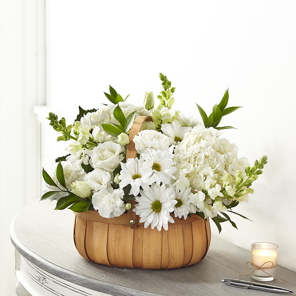 Pure Ivory Basket – ANGELOS FLOWERS & GIFTS INC, Mississauga ON