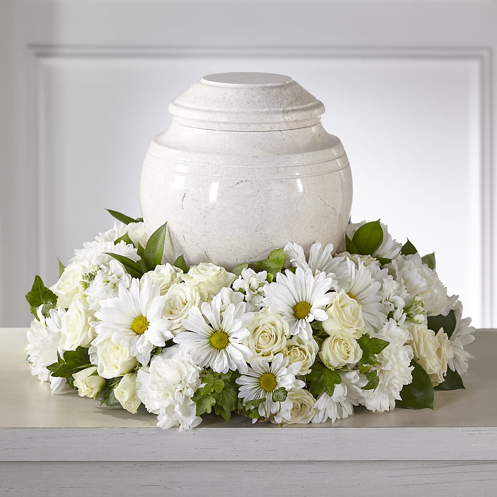 Ivory Gardens Cremation Adornment – ANGELOS FLOWERS & GIFTS INC, Mississauga ON