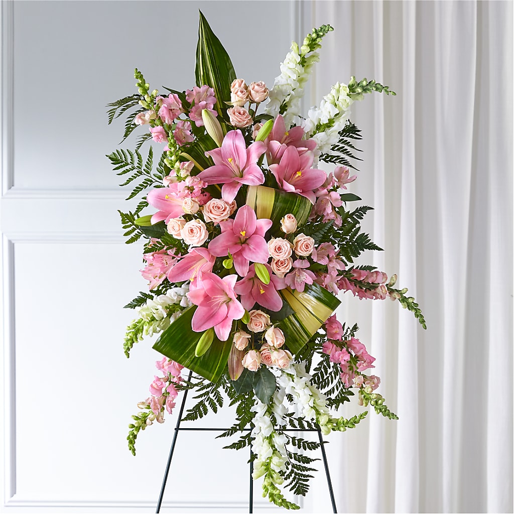 Elegant Embrace Standing Spray – ANGELOS FLOWERS & GIFTS INC, Mississauga ON