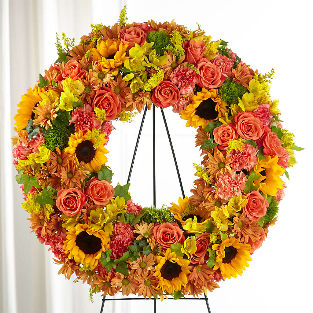 Autumnal Memories Wreath (Standard) – ANGELOS FLOWERS & GIFTS INC, Mississauga ON