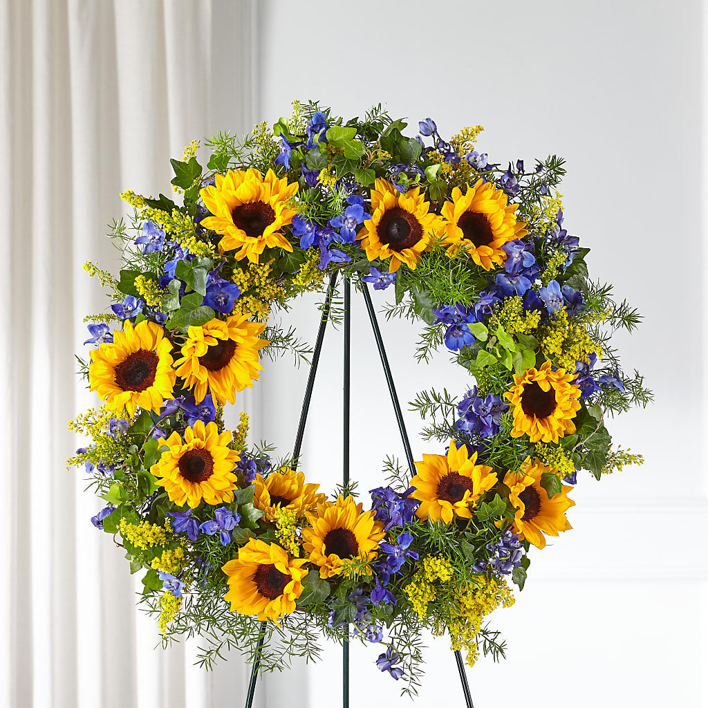 Bright Rays Wreath – ANGELOS FLOWERS & GIFTS INC, Mississauga ON