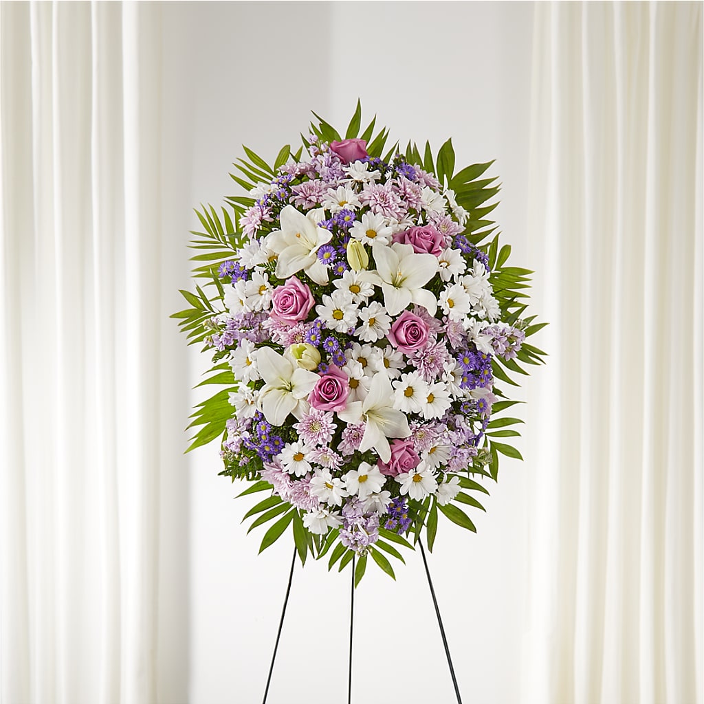 Surrounded by Love Standing Spray – ANGELOS FLOWERS & GIFTS INC, Mississauga ON
