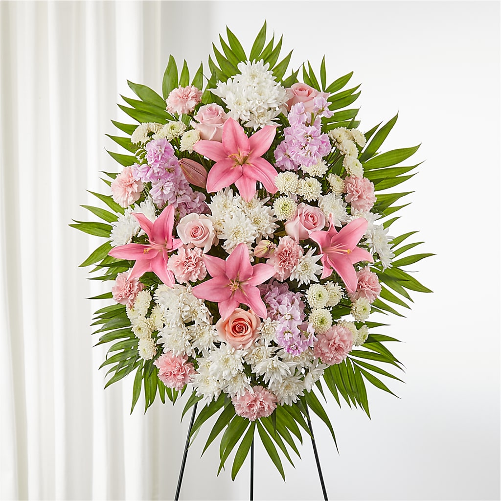 Offering Solace Standing Spray – ANGELOS FLOWERS & GIFTS INC, Mississauga ON