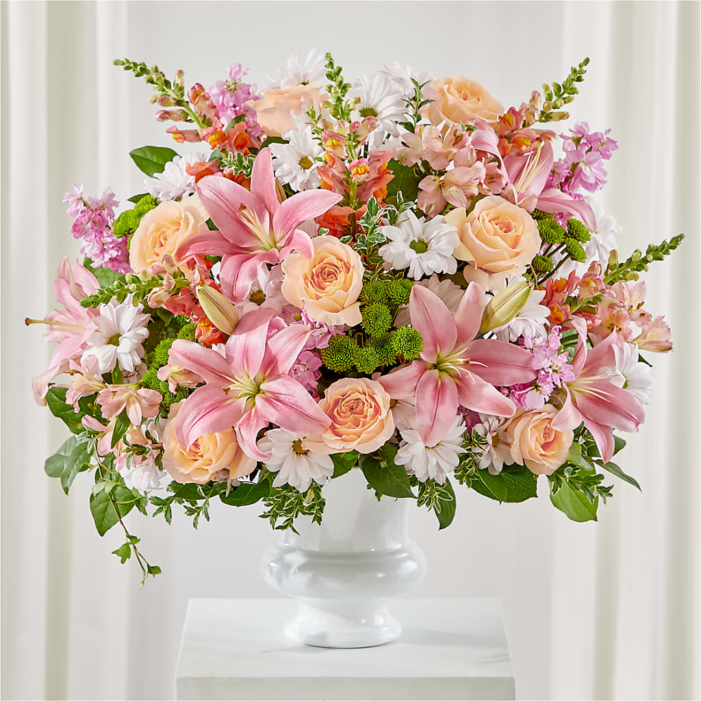 Heartfelt Gesture Urn Arrangement – ANGELOS FLOWERS & GIFTS INC, Mississauga ON