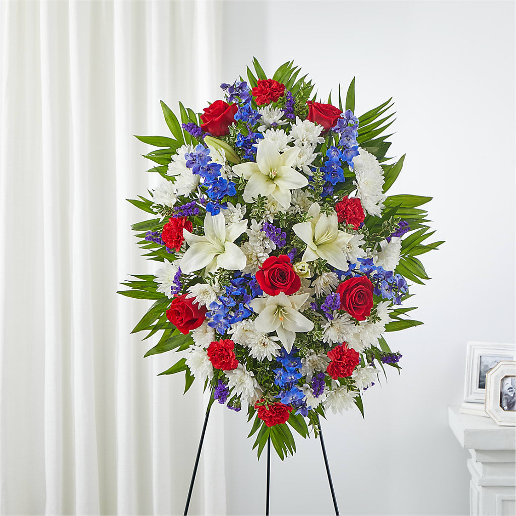 Cherished Service Standing Spray – ANGELOS FLOWERS & GIFTS INC, Mississauga ON