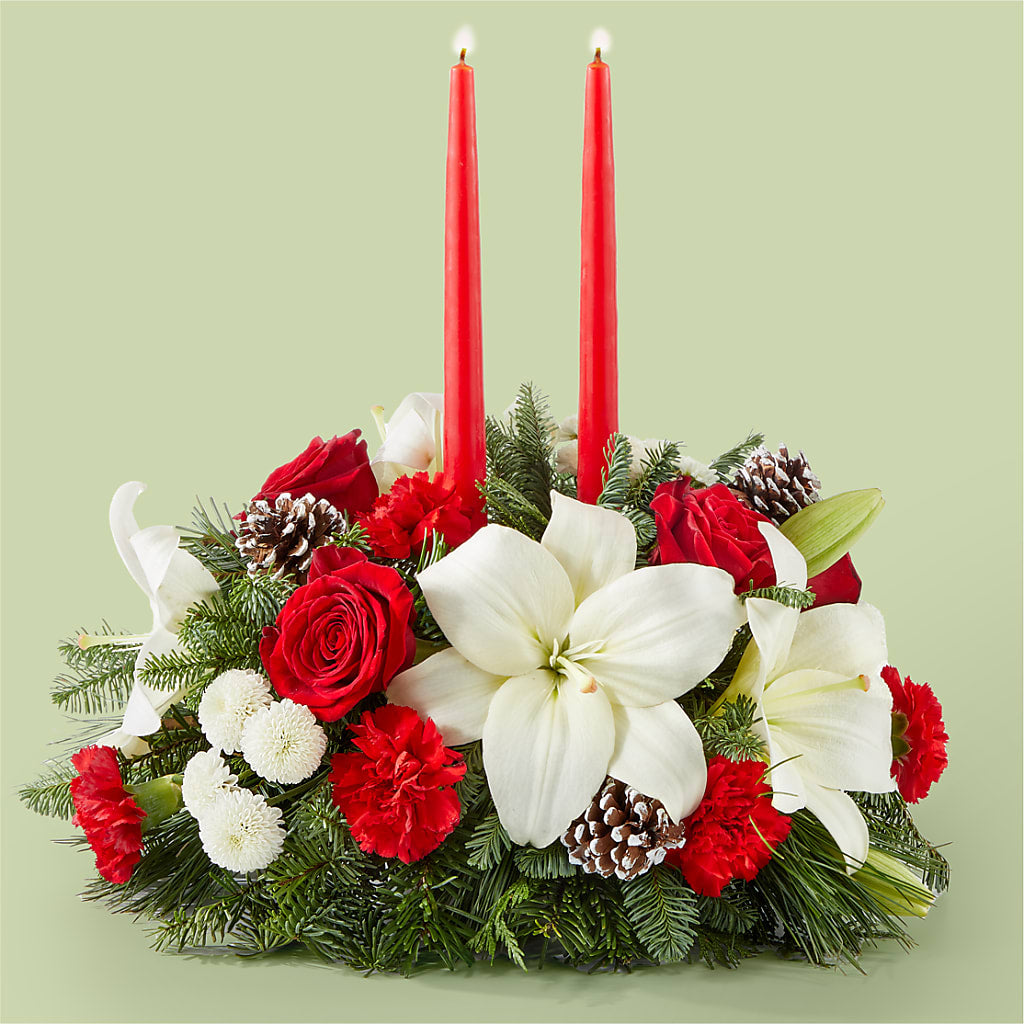 Seasonal Festivities Centerpiece – ANGELOS FLOWERS & GIFTS INC, Mississauga ON