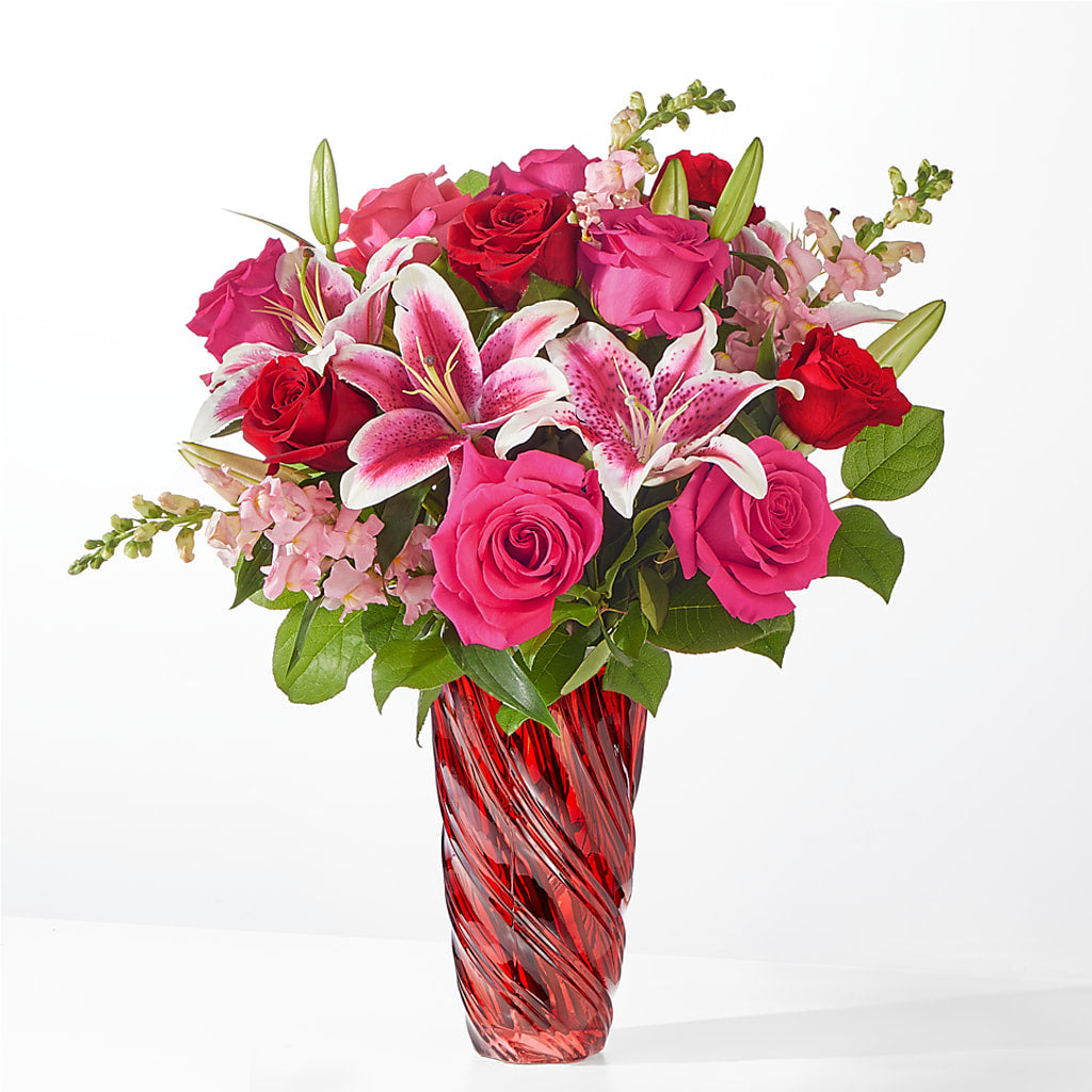 Always You Bouquet with Luxe Swirl Vase – ANGELOS FLOWERS & GIFTS INC, Mississauga ON