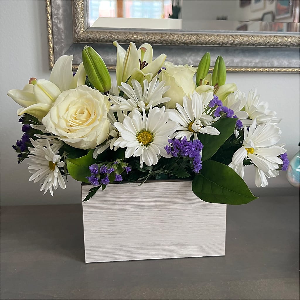 Beyond Blue Box Bouquet – ANGELOS FLOWERS & GIFTS INC, Mississauga ON