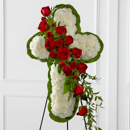 Floral Cross Easel – ANGELOS FLOWERS & GIFTS INC, Mississauga ON