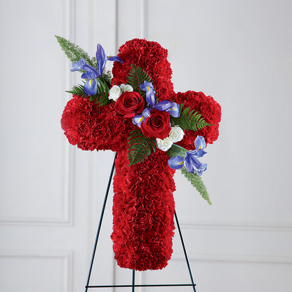 Faithful Hero Floral Cross – ANGELOS FLOWERS & GIFTS INC, Mississauga ON