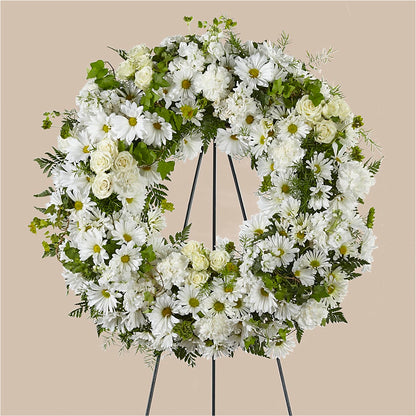 Faithful Wishes Wreath – ANGELOS FLOWERS & GIFTS INC, Mississauga ON