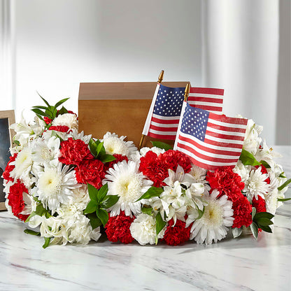 Spirit of Patriotism Cremation Adornment – ANGELOS FLOWERS & GIFTS INC, Mississauga ON