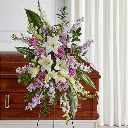 Grateful Hearts Standing Spray – ANGELOS FLOWERS & GIFTS INC, Mississauga ON
