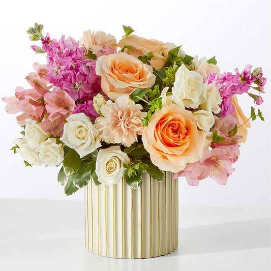 Paradise Bouquet with Ivory Vase – ANGELOS FLOWERS & GIFTS INC, Mississauga ON