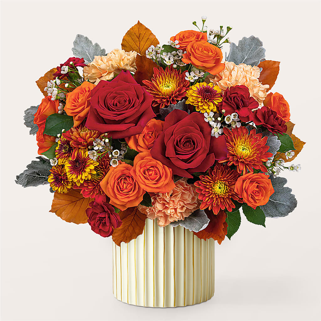 Merlot Bouquet with Ivory Vase – ANGELOS FLOWERS & GIFTS INC, Mississauga ON