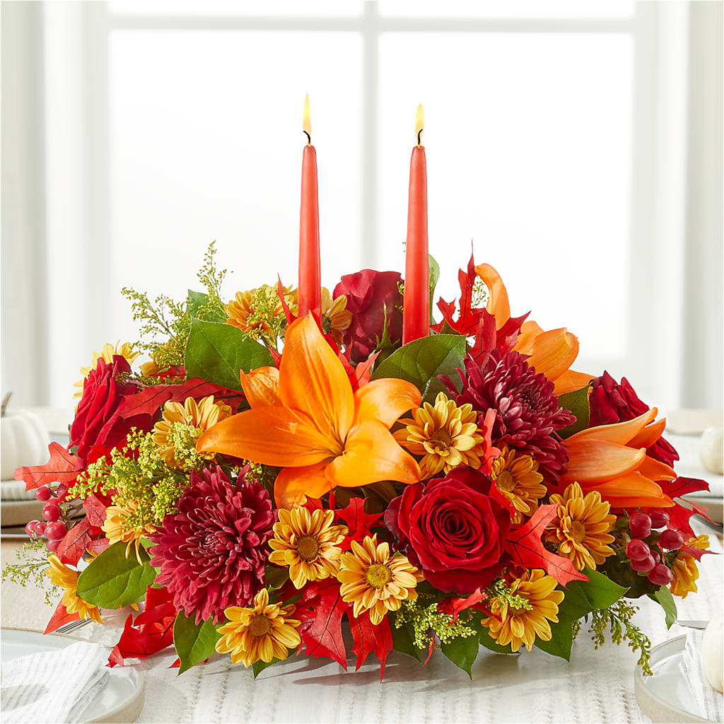 Autumn's Embrace Centerpiece – ANGELOS FLOWERS & GIFTS INC, Mississauga ON