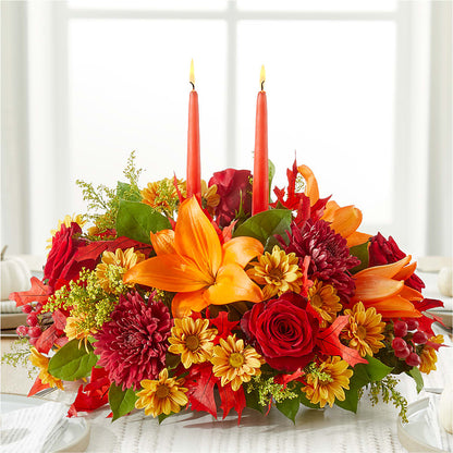 Autumn's Embrace Centerpiece – ANGELOS FLOWERS & GIFTS INC, Mississauga ON