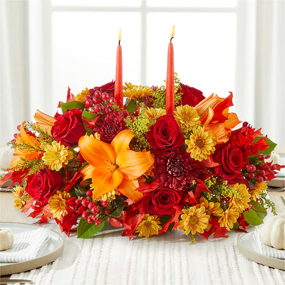 Autumn's Embrace Centerpiece – ANGELOS FLOWERS & GIFTS INC, Mississauga ON