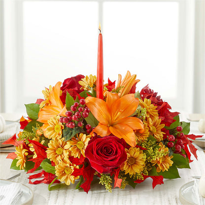Autumn's Embrace Centerpiece – ANGELOS FLOWERS & GIFTS INC, Mississauga ON