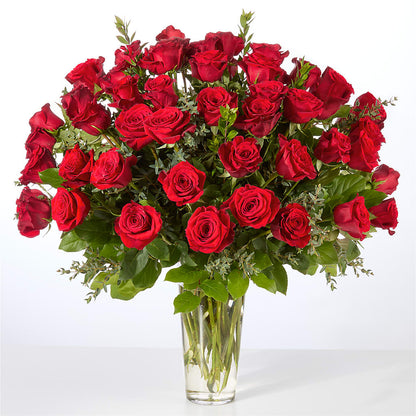 Forever Yours Fifty Stem Red Rose Bouquet – ANGELOS FLOWERS & GIFTS INC, Mississauga ON