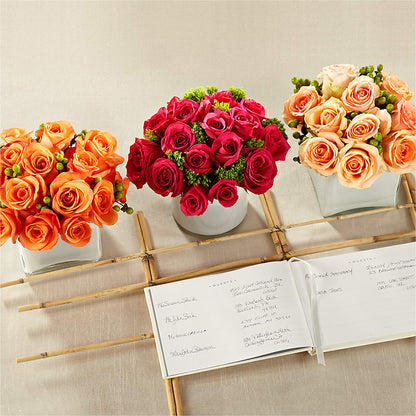Dawn Rose Centerpiece – ANGELOS FLOWERS & GIFTS INC, Mississauga ON